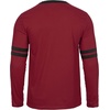 image:imageDecrum Ringer Shirts Men  Crew Neck Stripe Long Sleeves Tee ShirtsMaroon  2 Stripes Long Sleeve