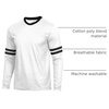 image:imageDecrum Ringer Shirts Men  Crew Neck Stripe Long Sleeves Tee ShirtsWhite  2 Stripes Long Sleeve