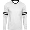 image:imageDecrum Ringer Shirts Men  Crew Neck Stripe Long Sleeves Tee ShirtsWhite  2 Stripes Long Sleeve