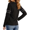 image:imageDecrum Ringer Shirts Women  Crew Neck Stripe Long Sleeves Tops amp TeesBlack  Charcoal