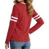 image:imageDecrum Ringer Shirts Women  Crew Neck Stripe Long Sleeves Tops amp TeesRed  White