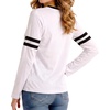 image:imageDecrum Ringer Shirts Women  Crew Neck Stripe Long Sleeves Tops amp TeesWhite  Black