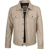 image:imageDecrum Trucker Leather Jacket Men  Vintage Style Real Lambskin Leather Jackets for Men with Button ClosureBeige