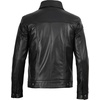 image:imageDecrum Trucker Leather Jacket Men  Vintage Style Real Lambskin Leather Jackets for Men with Button ClosureBlack