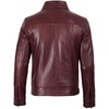 image:imageDecrum Trucker Leather Jacket Men  Vintage Style Real Lambskin Leather Jackets for Men with Button ClosureBurgundy