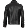 image:imageDecrum Trucker Leather Jacket Men  Vintage Style Real Lambskin Leather Jackets for Men with Button ClosureDark Brown Ruboff