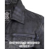image:imageDecrum Trucker Leather Jacket Men  Vintage Style Real Lambskin Leather Jackets for Men with Button ClosureDistressed Washed Black New
