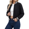 image:imageDecrum Womens Cropped Drop Shoulder Zipper Bomber JacketBlack