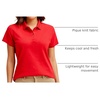 image:imageDecrum Womens Polo Shirts Short Sleeve Casual Office Fashion Collared TeeRed Womens Rib Polo Shirt