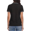 image:imageDecrum Womens Polo Shirts Short Sleeve Casual Office Fashion Collared TeesBlack  Womens Single Color Tipping Polo Short Sleeve