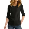 image:imageDecrum Womens Raglan Shirt  34 Length Sleeve V Neck Baseball Tops amp TeesBlack