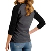 image:imageDecrum Womens Raglan Shirt  34 Length Sleeve V Neck Baseball Tops amp TeesCharcoal Black