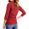 image:imageDecrum Womens Raglan Shirt  34 Length Sleeve V Neck Baseball Tops amp TeesRed