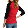 image:imageDecrum Womens Raglan Shirt  34 Length Sleeve V Neck Baseball Tops amp TeesRed Black