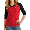 image:imageDecrum Womens Raglan Shirt  34 Length Sleeve V Neck Baseball Tops amp TeesSet 67