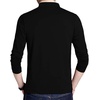 image:imageLong Sleeve Henley Shirts for Men  Full Sleeves Mandarin Collar ShirtBlack
