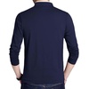 image:imageLong Sleeve Henley Shirts for Men  Full Sleeves Mandarin Collar ShirtNavy Blue
