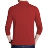 image:imageLong Sleeve Henley Shirts for Men  Full Sleeves Mandarin Collar ShirtRed