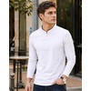 image:imageLong Sleeve Henley Shirts for Men  Full Sleeves Mandarin Collar ShirtWhite