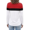 image:imageLong Sleeve Shirts for Women  Multicolor Crew Neck Womens Tops and TeesRed Black White