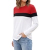 image:imageLong Sleeve Shirts for Women  Multicolor Crew Neck Womens Tops and TeesRed Black White