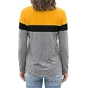 image:imageLong Sleeve Shirts for Women  Multicolor Crew Neck Womens Tops and TeesYellow Black Heather Gray