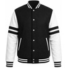 image:imageMen Varsity Jackets  Letterman Bomber Style Baseball Jackets For MensBlack White 2 Stripe