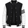 image:imageMen Varsity Jackets  Letterman Bomber Style Baseball Jackets For MensBlack White 4 Stripe