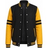 image:imageMen Varsity Jackets  Letterman Bomber Style Baseball Jackets For MensBlack Yellow 2 Stripe