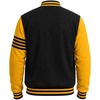 image:imageMen Varsity Jackets  Letterman Bomber Style Baseball Jackets For MensBlack Yellow 4 Stripe