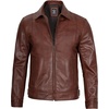 image:imageMens Leather Jacket  Real Lambskin Vintage Style Leather Jackets For MenCognac Wax
