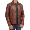 image:imageMens Leather Jacket  Real Lambskin Vintage Style Leather Jackets For MenCognac Wax