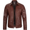 image:imageMens Leather Jacket  Real Lambskin Vintage Style Leather Jackets For MenCognac Wax