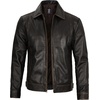 image:imageMens Leather Jacket  Real Lambskin Vintage Style Leather Jackets For MenDark Brown Ruboff