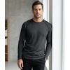 image:imageMens Long Sleeve Tee Shirts  Casual Tipping Crew Neck Raglan TShirtsCharcoal  Mens Black Piping Raglan Shirt