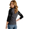 image:imageRaglan Shirt Women Three Quarter Sleeves Baseball TopsCharcoal Grey Black