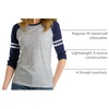 image:imageRaglan Shirt Women Three Quarter Sleeves Baseball TopsHeather Gray Navy Blue