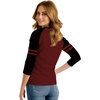 image:imageRaglan Shirt Women Three Quarter Sleeves Baseball TopsMaroon Black