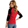 image:imageRaglan Shirt Women Three Quarter Sleeves Baseball TopsRed Black