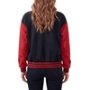 image:imageVarsity Jacket Women Boyfriend Style Dropshoulder Baseball Bomber JacketsBlack Red