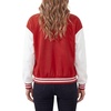 image:imageVarsity Jacket Women Boyfriend Style Dropshoulder Baseball Bomber JacketsRed White