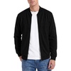 image:imageDecrum Bomber Jacket Men  Fashion Solid Color Casual Jackets for MenBlack  Mens Dennis Jacquard Bomber Jacket