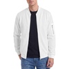 image:imageDecrum Bomber Jacket Men  Fashion Solid Color Casual Jackets for MenWhite  Mens Dennis Jacquard Bomber Jacket