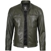 image:imageDecrum Cafe Racer Real Lambskin Leather Jackets For Men Motorcyle StyleOlive Green