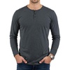 image:imageDecrum Henley Shirts for Men  Casual Fashion Mens Long Sleeve Tee ShirtsCharcoal