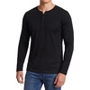 image:imageDecrum Henley Shirts for Men Trendy Casual Fashion Mens Long Sleeve ShirtBlack