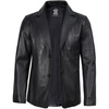image:imageDecrum Mens 100 Lambskin Leather Blazer Jacket Notch Lapel for Formal WearSurrey Black