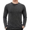 image:imageDecrum Mens Long Sleeve Shirt  Full Sleeves Crew Neck T Shirts for MenBlack Acid Wash