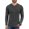 image:imageDecrum Mens Long Sleeve Shirt  Soft Poly Cotton T Shirts for MensBlack Acid Wash