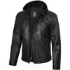 image:imageDecrum Mens Real Lambskin Leather Jacket with Detachable HoodBlack